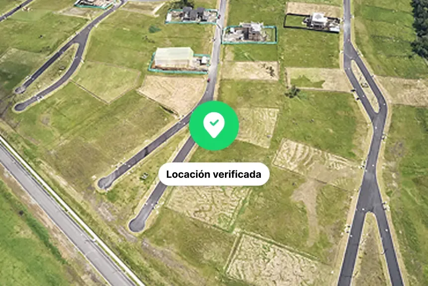 Map of a lot project with a verified location